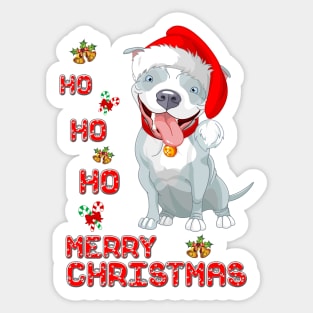 Staffie - Ho, Ho Ho, Merry Christmas! Especially for Staffordshire Bull Terrier Dog Lovers! Sticker